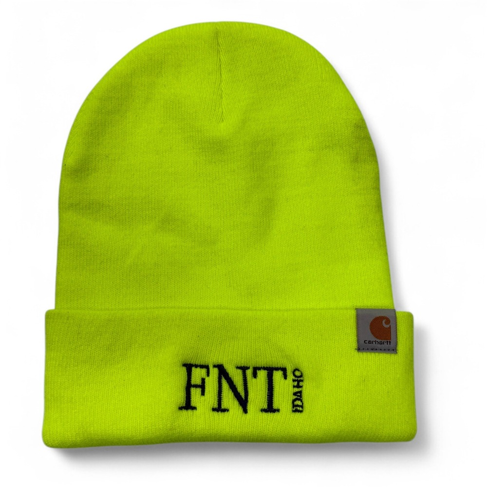 Carhartt Watch Cap 2.0 FNT Idaho Beanie Neon Yellow Knit Cuffed Hat Cap One Size